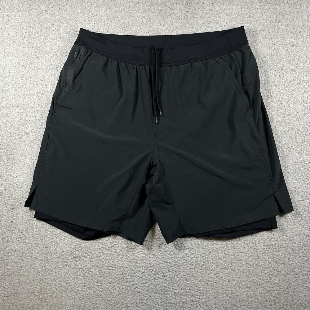 Ten Thousand Shorts Mens XL Black Interval Performance Athletic 8" Gym Lined